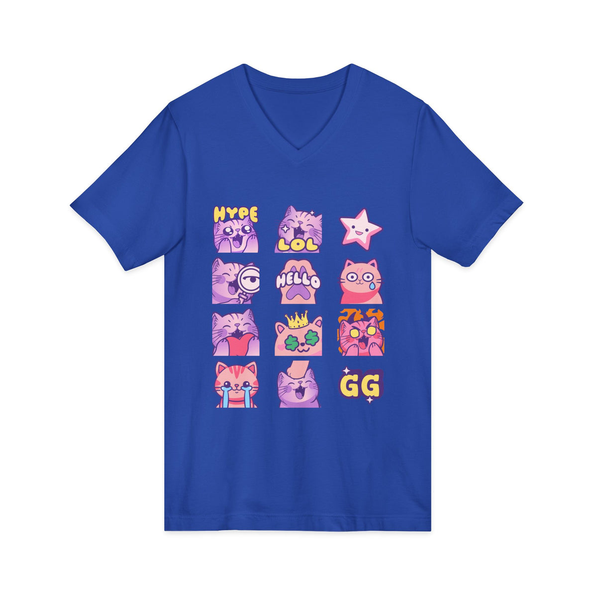 12 Emoji Cats - V-Neck