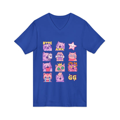 12 Emoji Cats - V-Neck