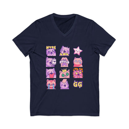 12 Emoji Cats - V-Neck