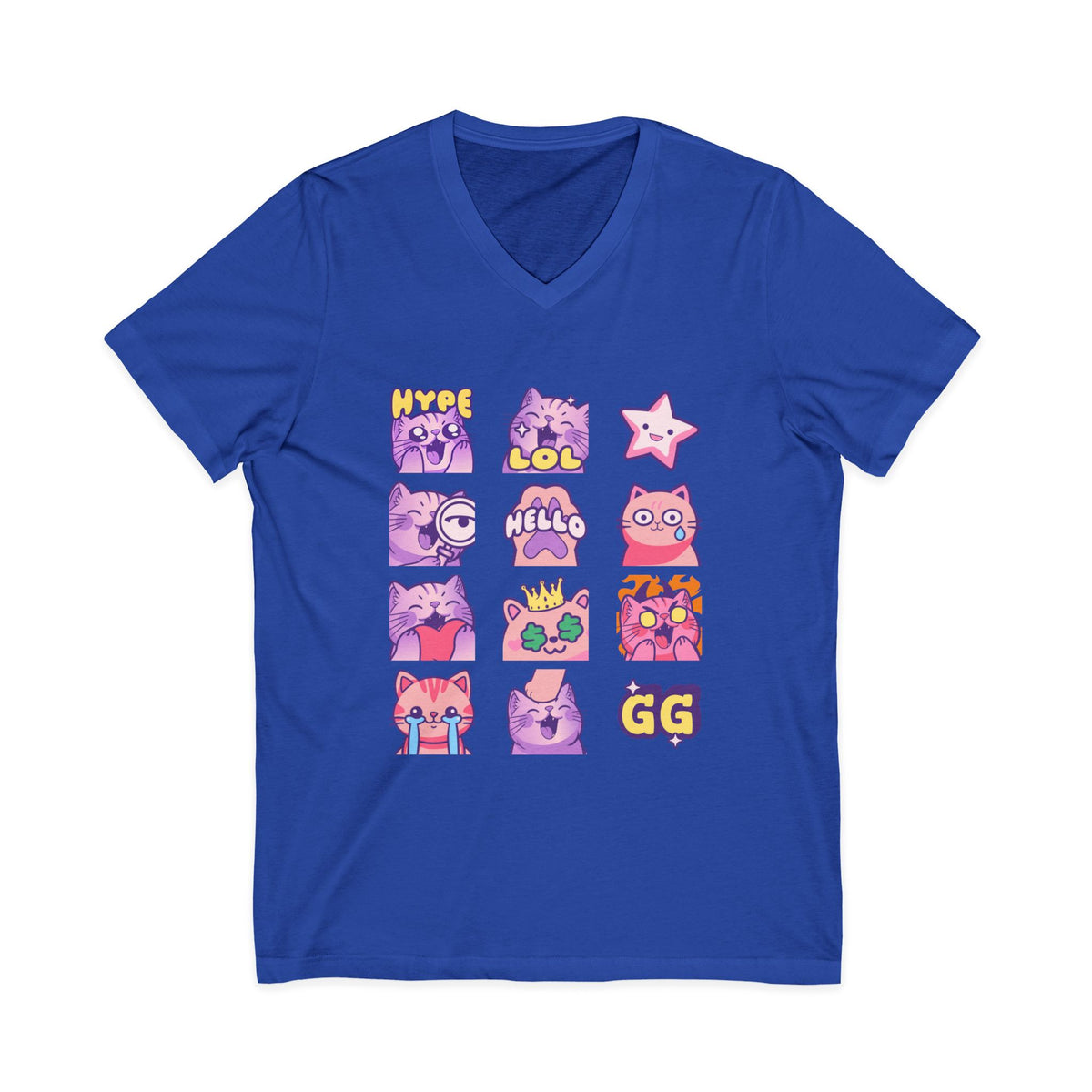 12 Emoji Cats - V-Neck