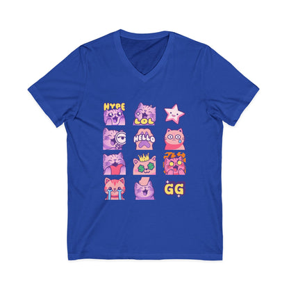 12 Emoji Cats - V-Neck