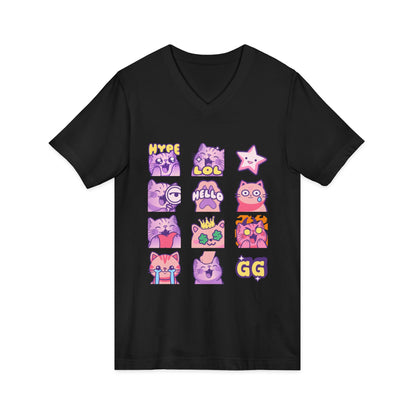 12 Emoji Cats - V-Neck