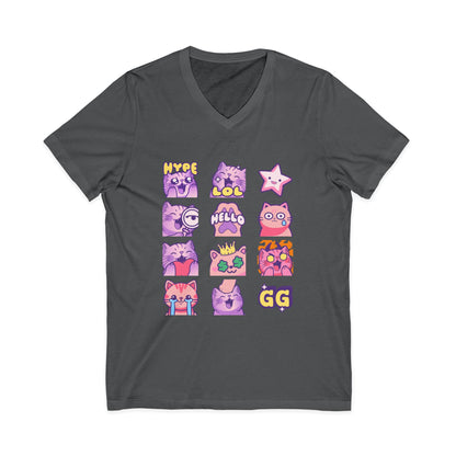 12 Emoji Cats - V-Neck